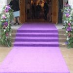 purple wedding aisle runner