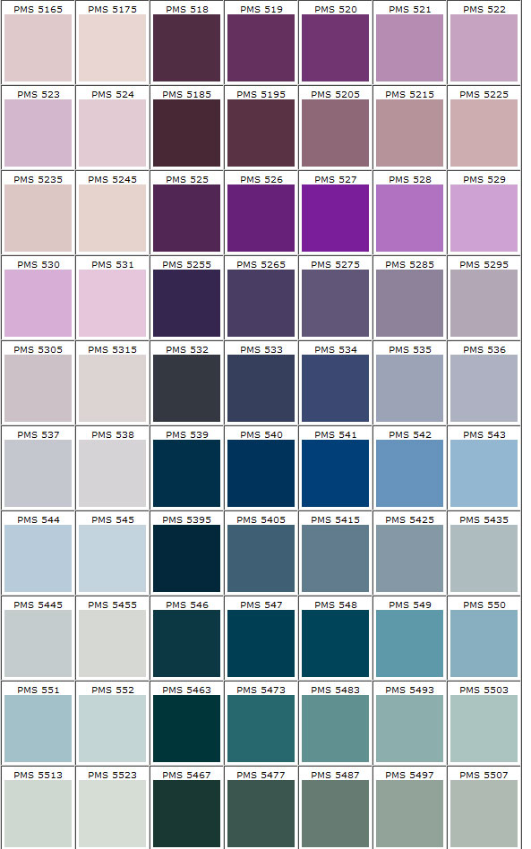 Shades Of Blue Purple Color Chart