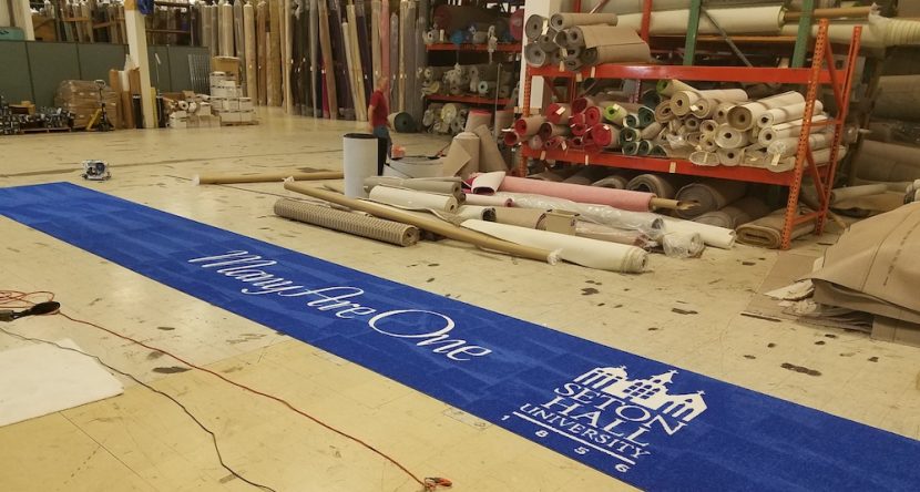 Seton Hall University Many Are One Awards Gala event rug