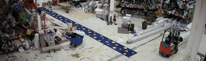 custom poka dot aisle runner