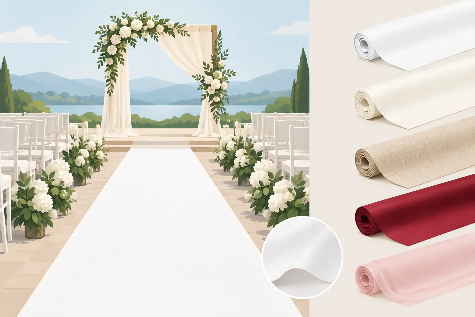 Best Wedding Aisle Runner Materials for Ceremonies